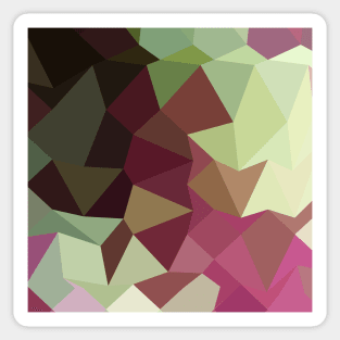 Claret Red Abstract Low Polygon Background Sticker